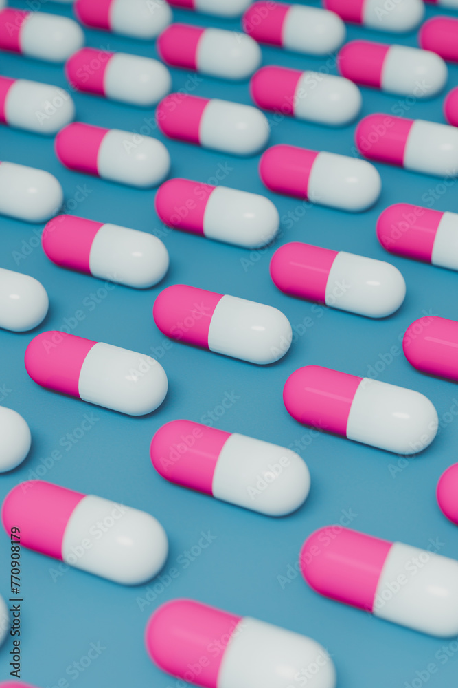 3d illustration of pills and medicines in pattern 3d illustration of pills and medicines in pattern