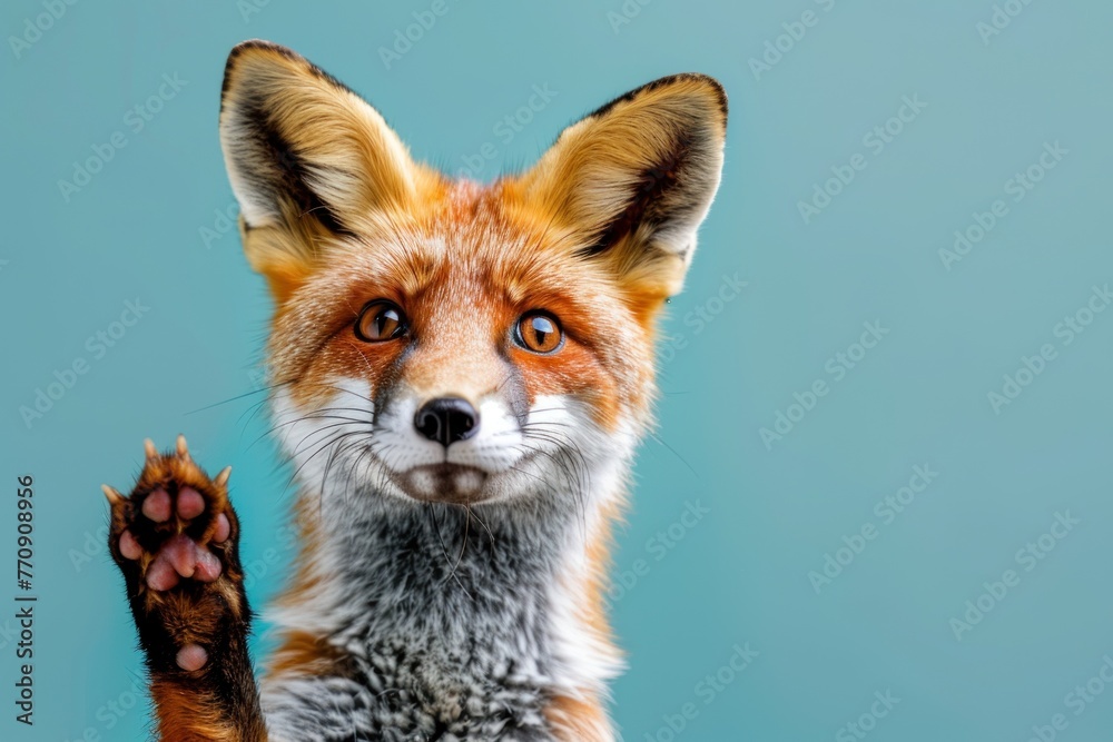 funny surprised fox raising hand funny surprised fox raising hand