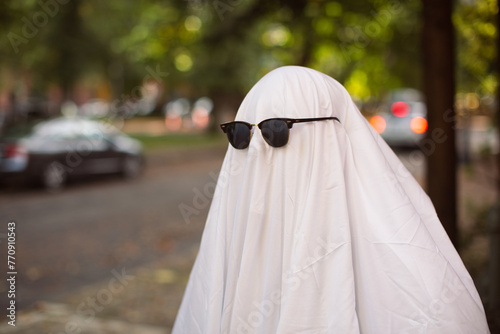 under the city's trees with hipster ghost