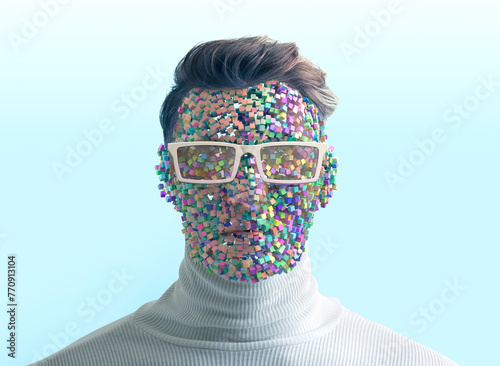 pixel man photo