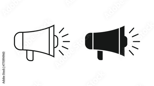 Megaphone Icon Design with Bold and Subtle Features