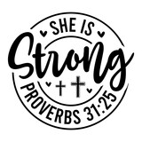 She Is Strong Proverbs 31:25 SVG
