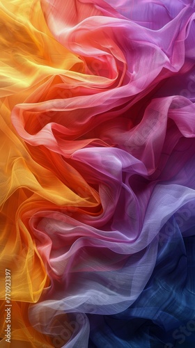 Multicolored Fabric Displayed