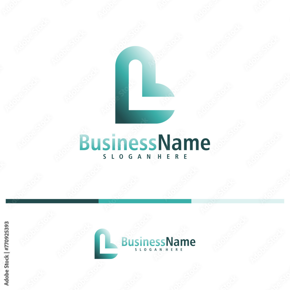Fototapeta premium Letter L logo design vector. Creative Initial L logo concepts template