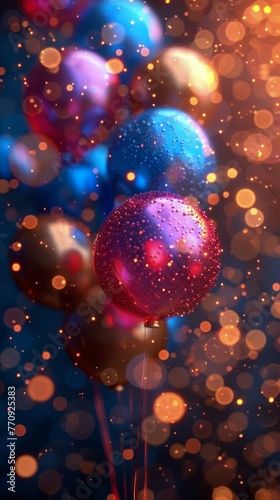 Floating Balloons in the Sky