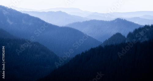 layers through the cascade mountains.