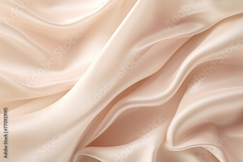 Soft pastel beige cream shiny satin silk swirl weve, luxury, background 
