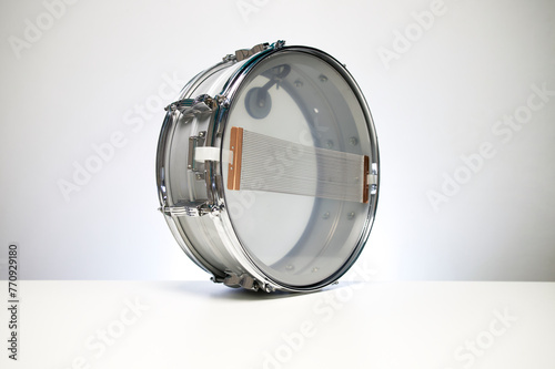 drum in silver isolated on white background