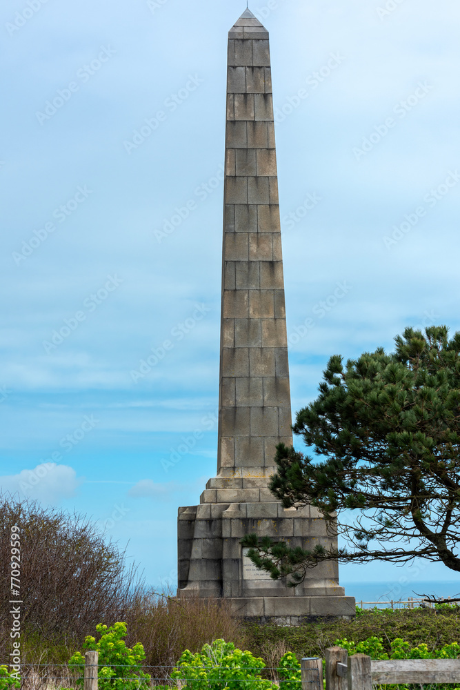 The Dover Patrol Monument at St Margarets Bay in Kent, England. The monument commemorate the Royal Navy's Dover Patrol of the First World War