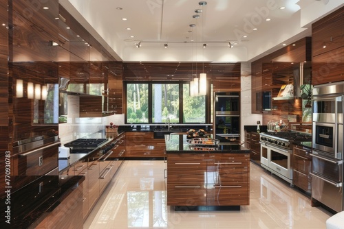 The clean lines and organized spaces in a modern kitchen create a sleek and efficient cooking environment