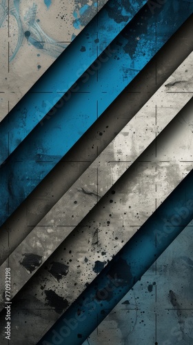 Abstract Blue and Black Diagonal Background