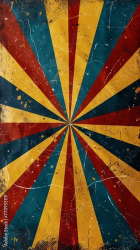 Grungy Background With Sunburst Pattern