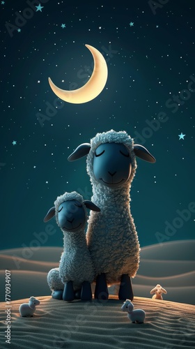Two Sheep Standing Together