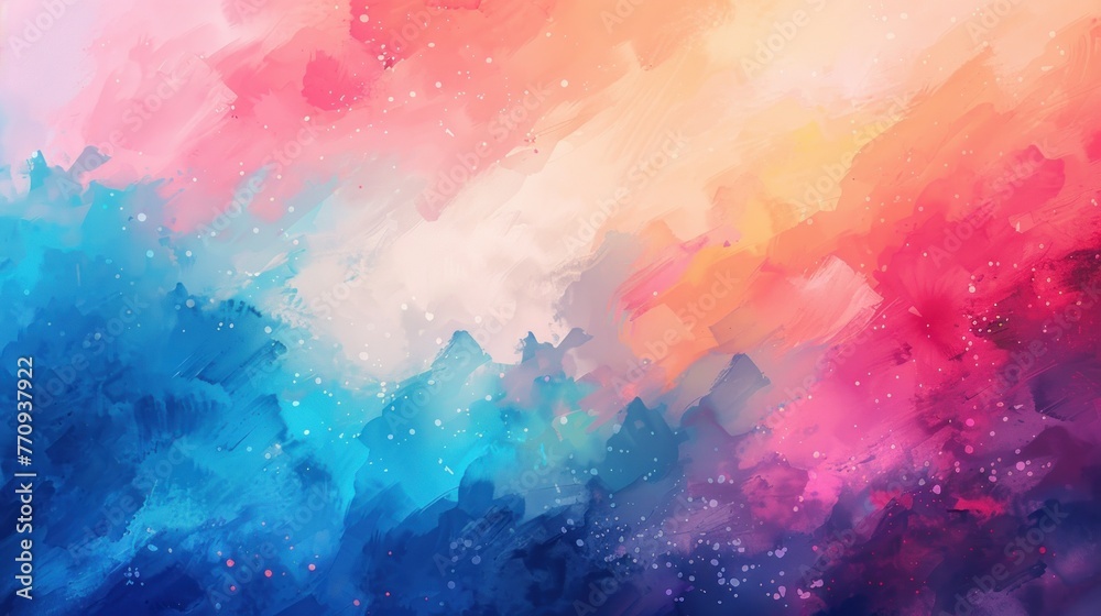 Colorful oil painting watercolor style background. AI generated image