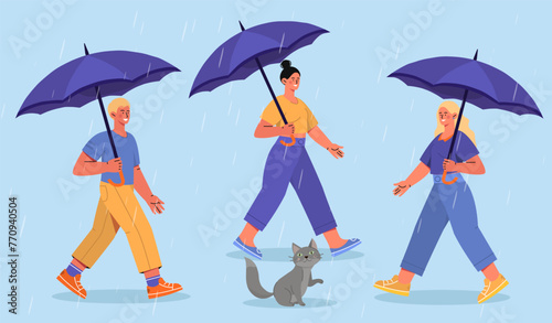 Stray cat vector concept