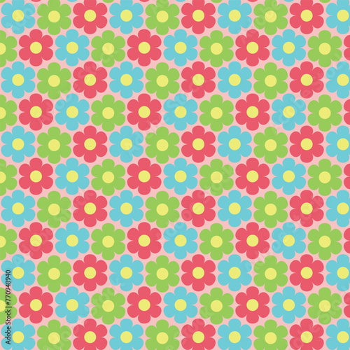 Vector illustration for colorful flower background pattern