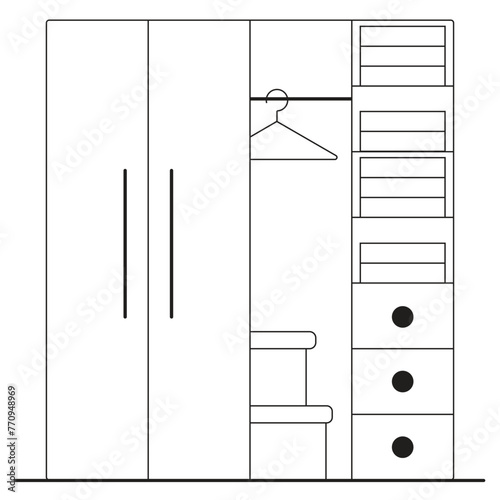 Vector illustration for cupboard - Furniture signs new