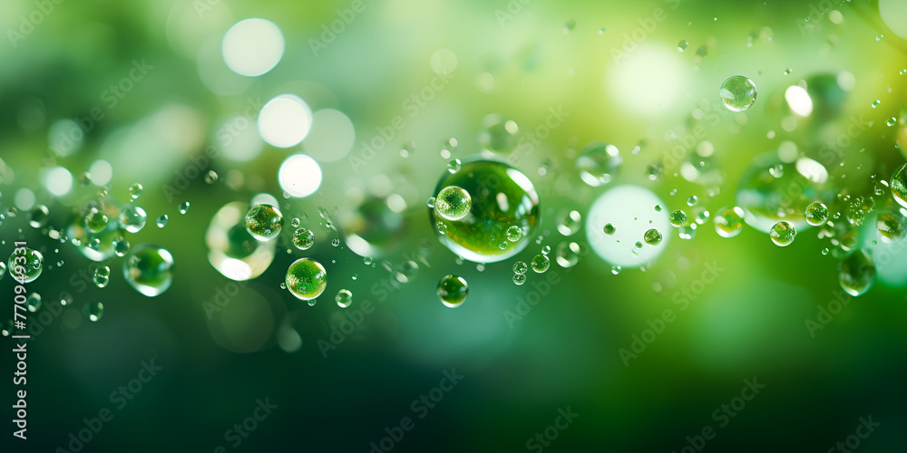 Resumen verde con chispas de papel de pared bokeh en el fondo Resumen verde con chispas de papel de pared bokeh en el fondo