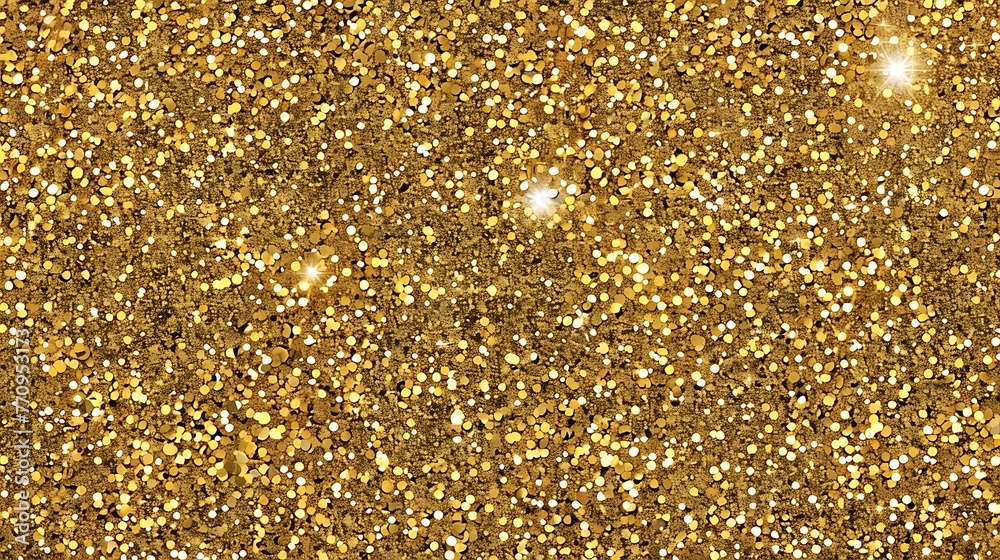 Gold glitter texture or golden sparkle background. Wide panoramic glitter texture abstract background. glitter gold backgrounds - Generative AI