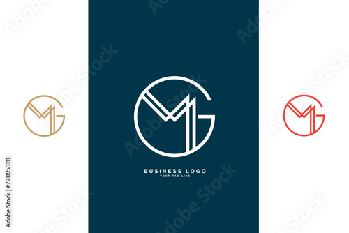GM, MG, G, M, Abstract Letters Logo Monogram