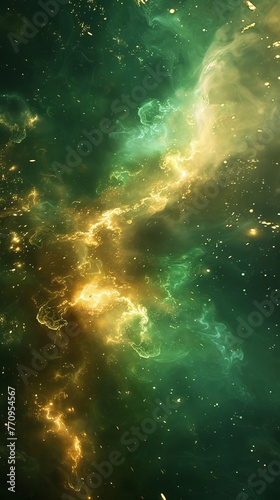 Explosive waves of cosmic energy. Abstract colored background.