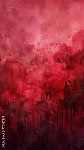 Red and Gold Paint Adorning Wall