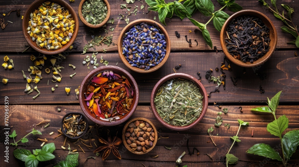 herbal tea leaves. herbal tea leaves.