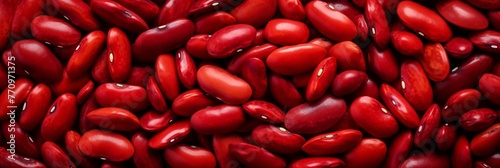Red kidney beans background, banner, texture. Top view of red kidney beans © alstanova@gmail.com