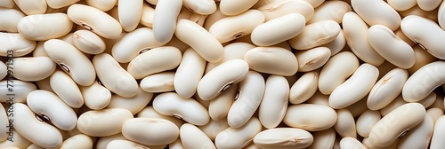 White kidney beans background, banner, texture. Top view of white kidney beans © alstanova@gmail.com