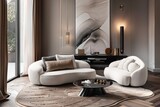 Modern luxury with a meticulously curated living room interior