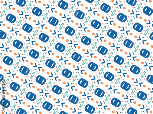 Colorful seamless geometric pattern background.
