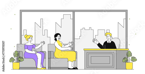 Tv talk show vector doodle