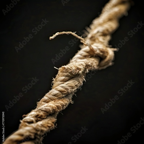 Rope frayed and breaking