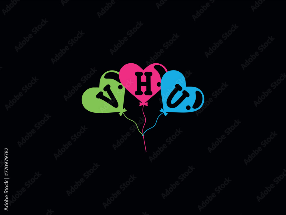 Alphabet Letter VHU Logo Image Alphabet Letter VHU Logo Image