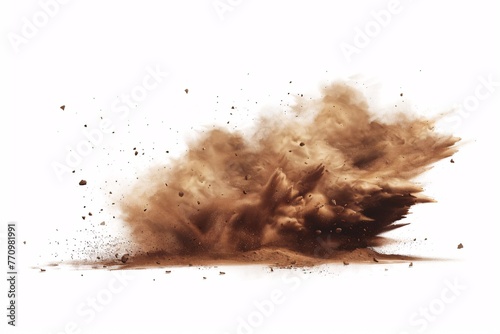 The dynamic force of nature  A sand explosion vector capturing the chaotic beauty of a desert storm