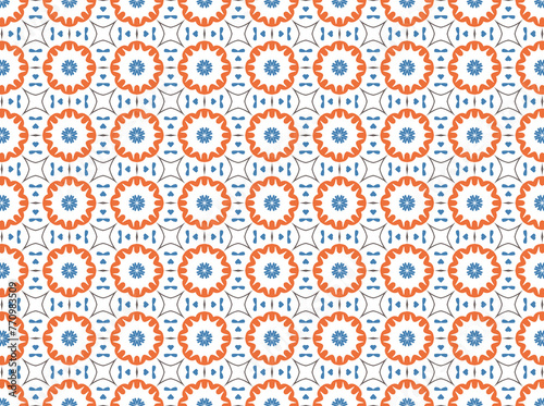Floral, flower seamless pattern for printing media, fabric printing, paper, and nature illustration template