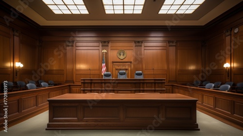  Plaintiff s seat within a court room  no people.