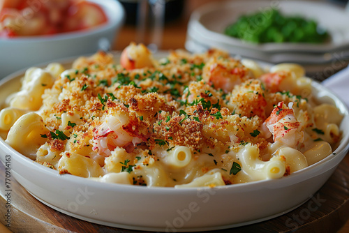 Luxurious Indulgence: Lobster Mac and Cheese with a Crispy Golden Topping