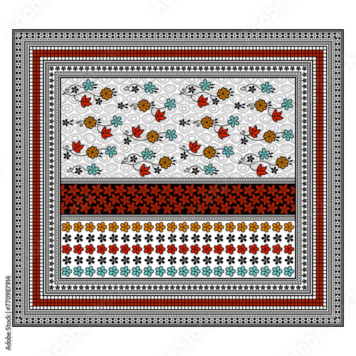 bedsheet design digital art use hand work and digital printing