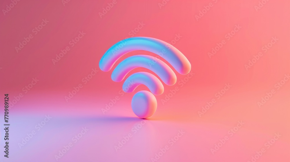 A symbolic representation of a strong WiFi signal A symbolic representation of a strong WiFi signal