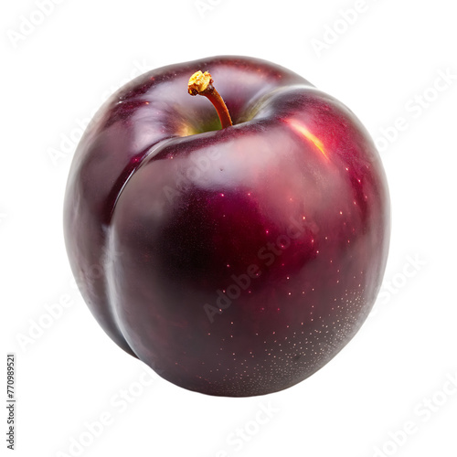 Plum fruit isolated on transparent background © msroster