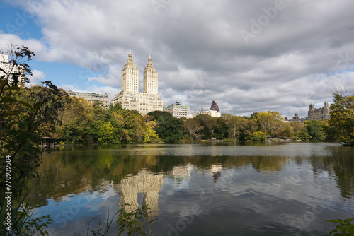 Central Park lake in New York City photo
