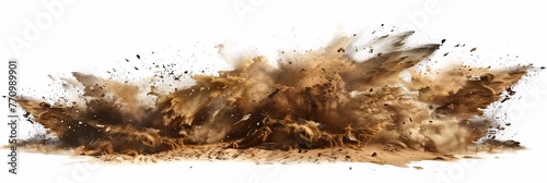 The dynamic force of nature A sand explosion vector capturing the chaotic beauty of a desert storm