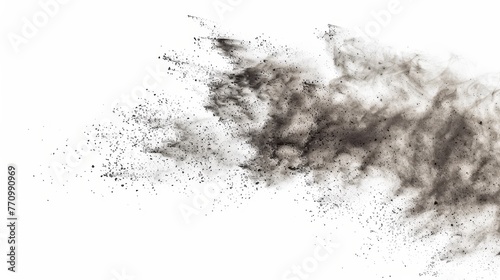 Isolated dust with clipping path on white background