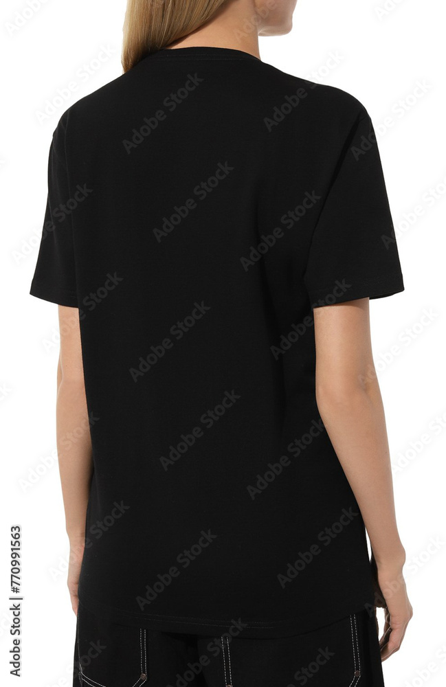 © Aleksandr - women's t-shirt on a model on a white background isolated