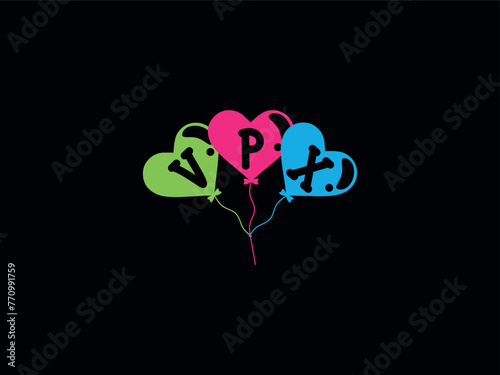 Alphabet VPX Balloons Letter Logo Icon