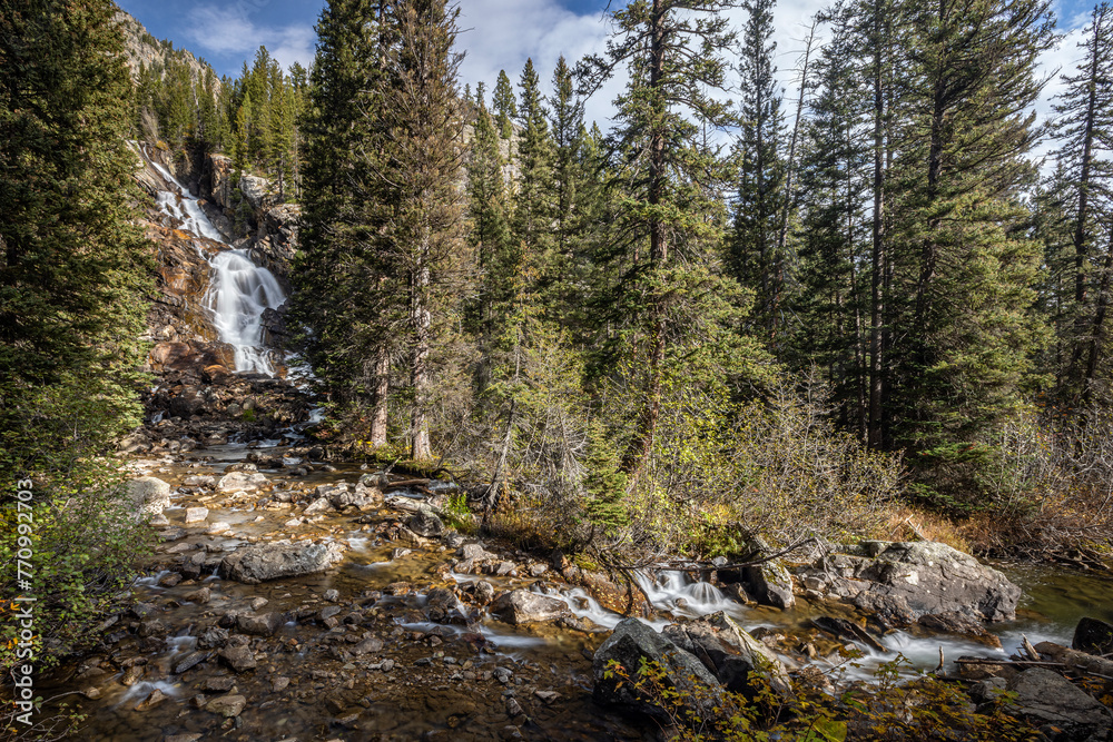 Hidden Falls Waterfall in Grand Teton National Park Hidden Falls Waterfall in Grand Teton National Park