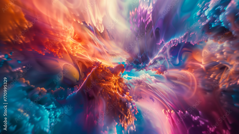 Abstract Cosmic Explosion with Colorful Dynamics