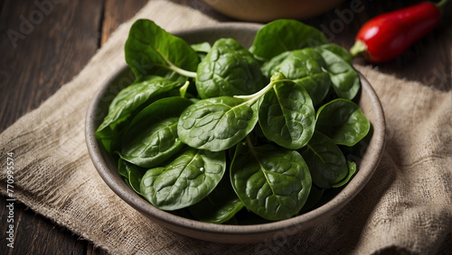 spinach in a natural look