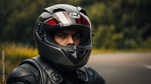 biker in helmet © Khuram Shehzad